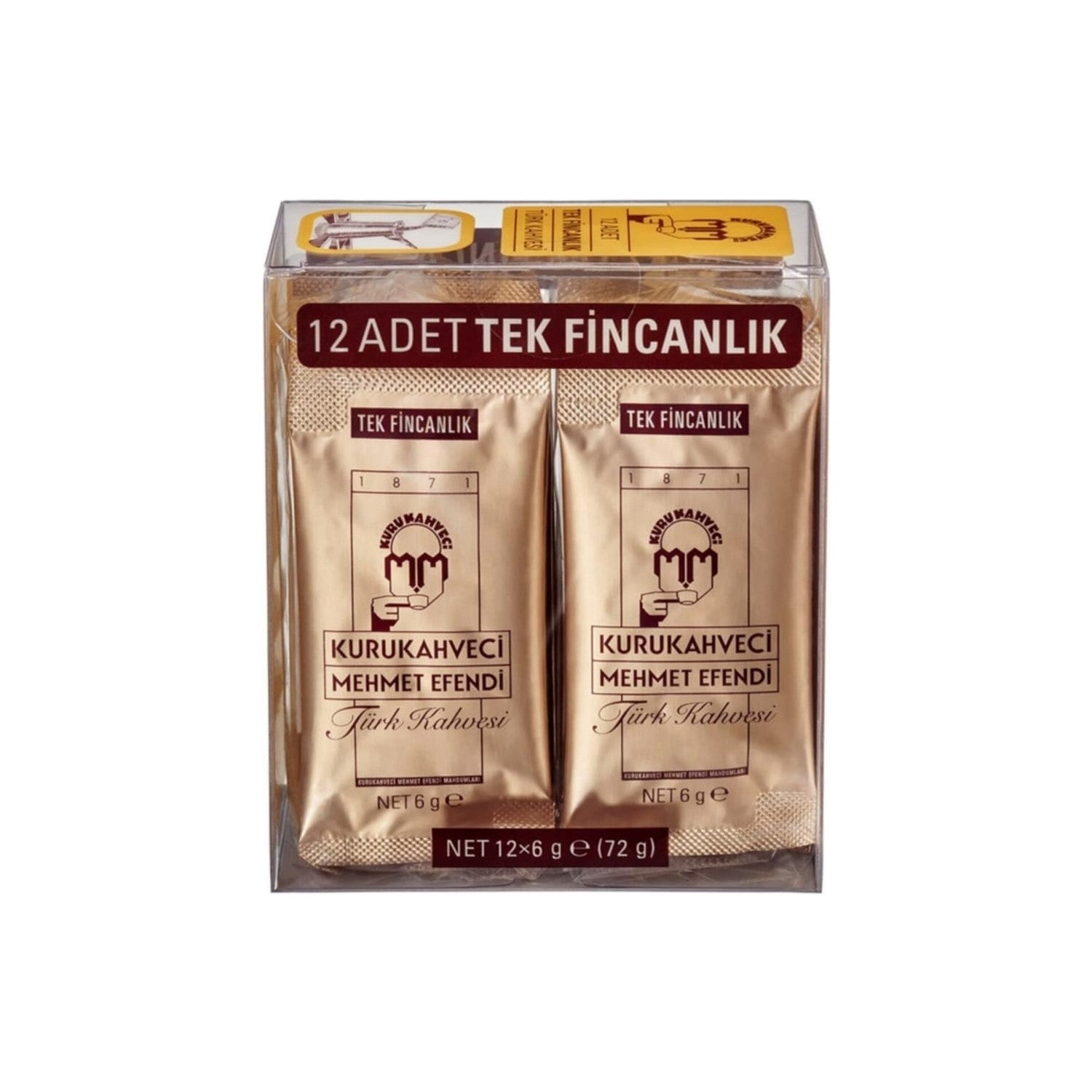 Kurukahveci Mehmet Efendi Turkish Coffee 12 x 6 gr - MALLTURK