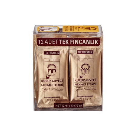 Kurukahveci Mehmet Efendi Turkish Coffee 12 x 6 gr - MALLTURK