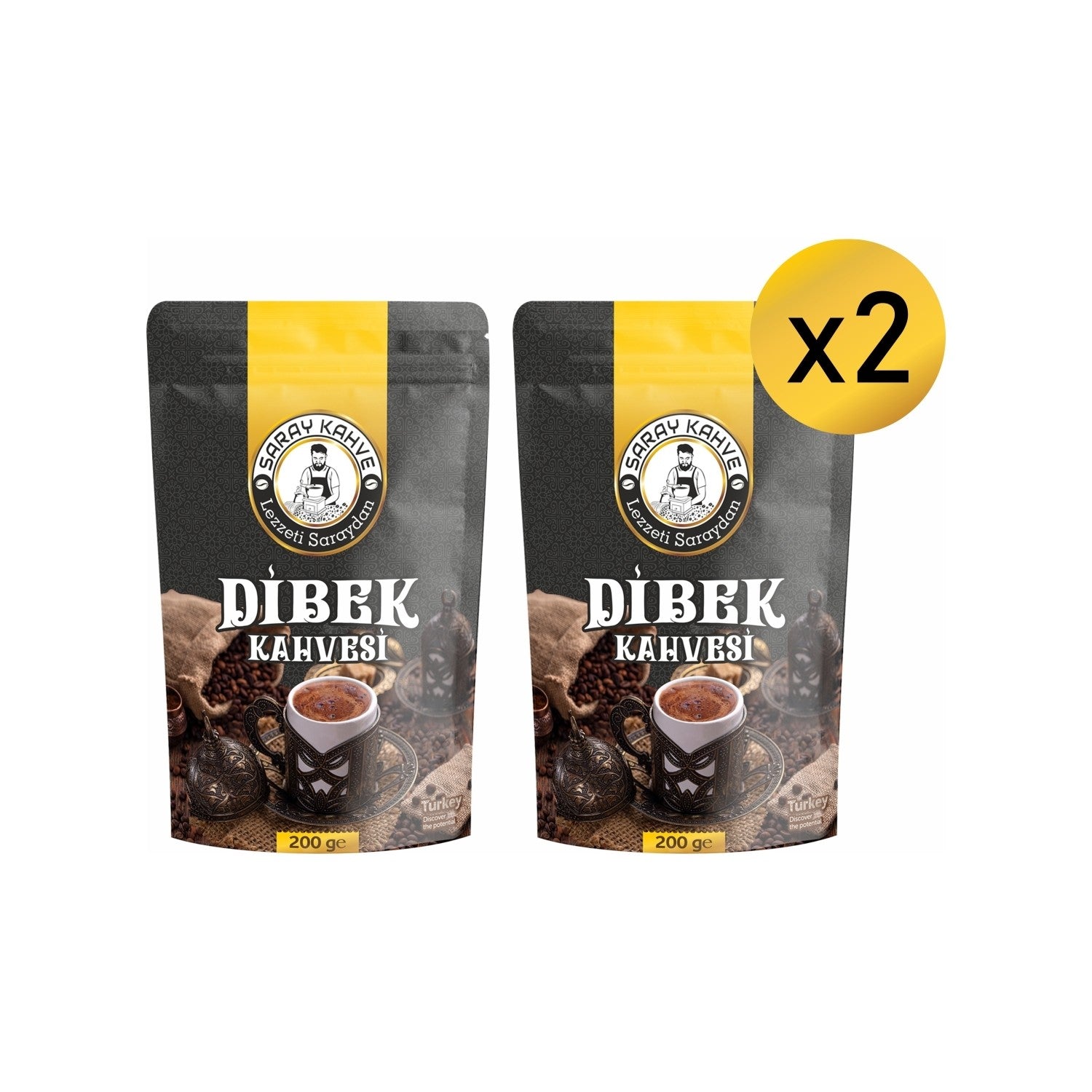 Saray Coffee Dibek Coffee 2-pack x 200 gr - MALLTURK