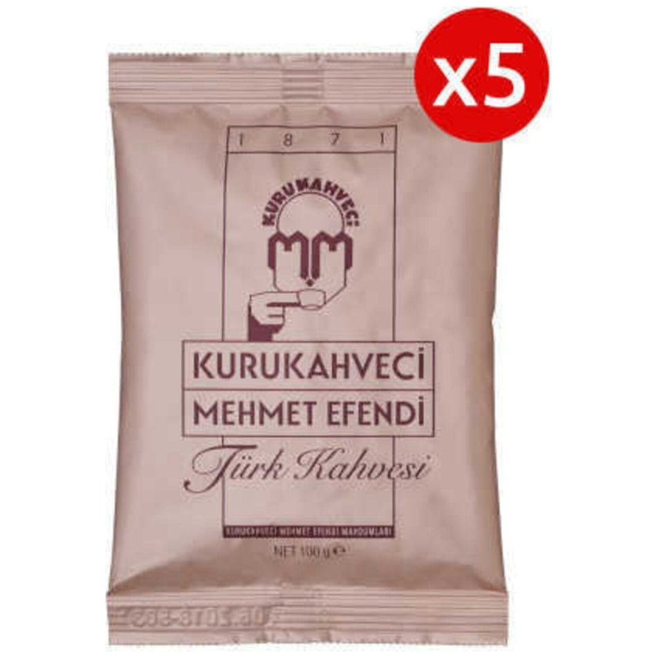 Kurukahveci Mehmet Efendi Turkish Coffee 100 gr x 5 - MALLTURK