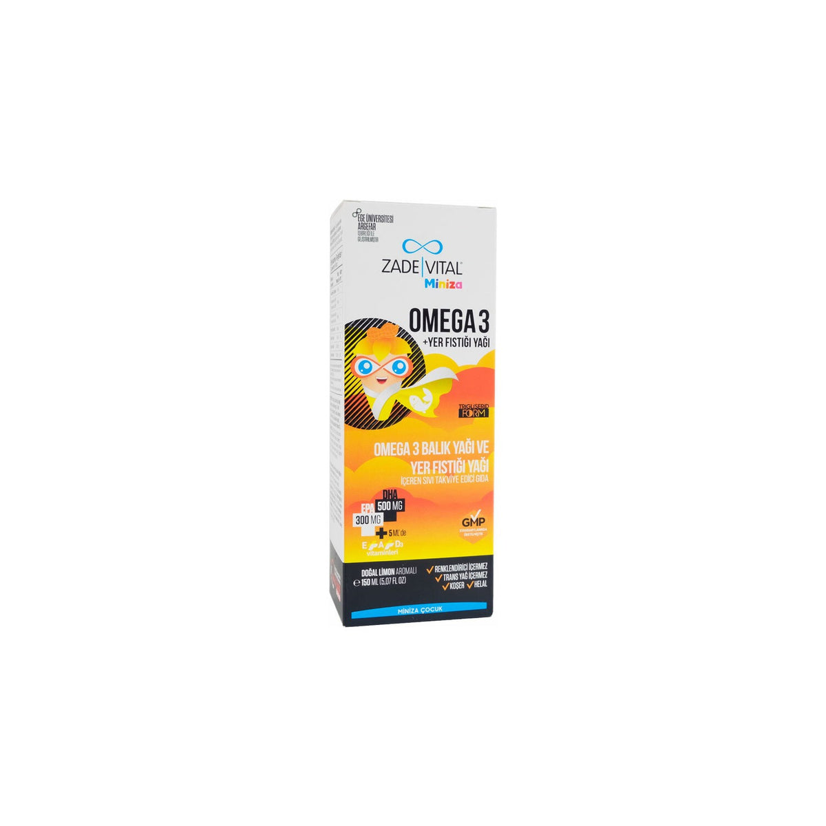 Zade Vital Miniza Omega 3 and Peanut Oil 150 ml - MALLTURK