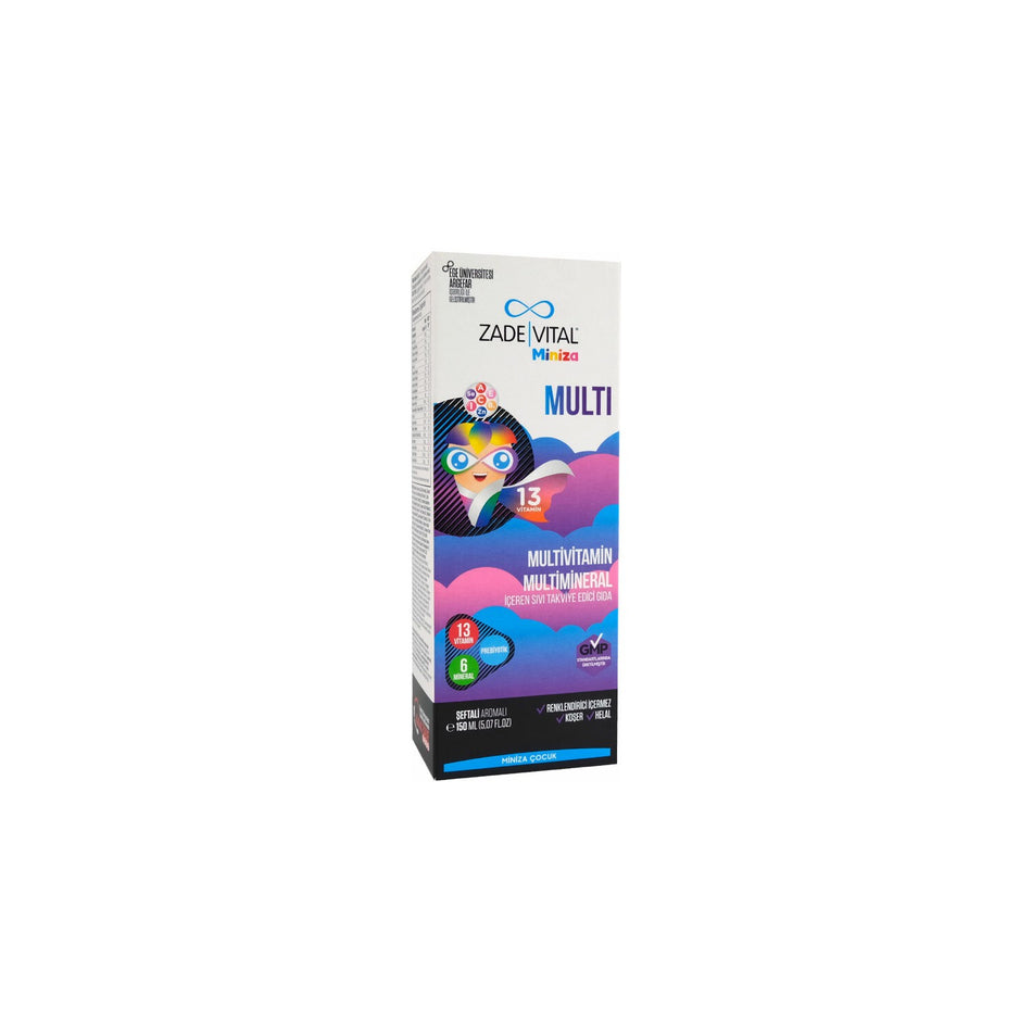 Zade Vital Miniza Multivitamin and Multimineral 150 ml - MALLTURK