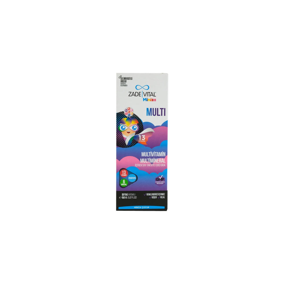 Zade Vital Miniza Multivitamin and Multimineral 150 ml - MALLTURK