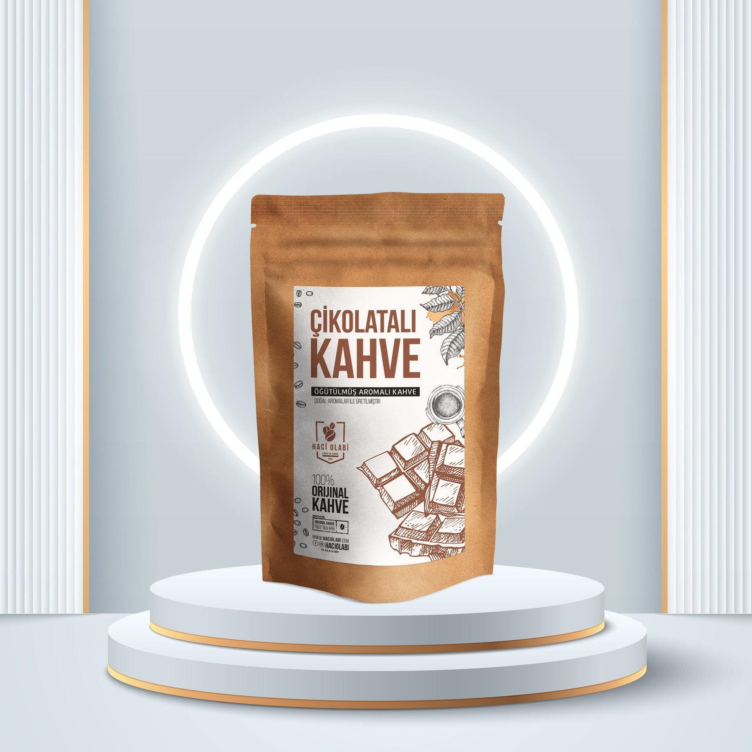 Haci Olabi Chocolate Flavored Turkish Coffee 250 gr - MALLTURK