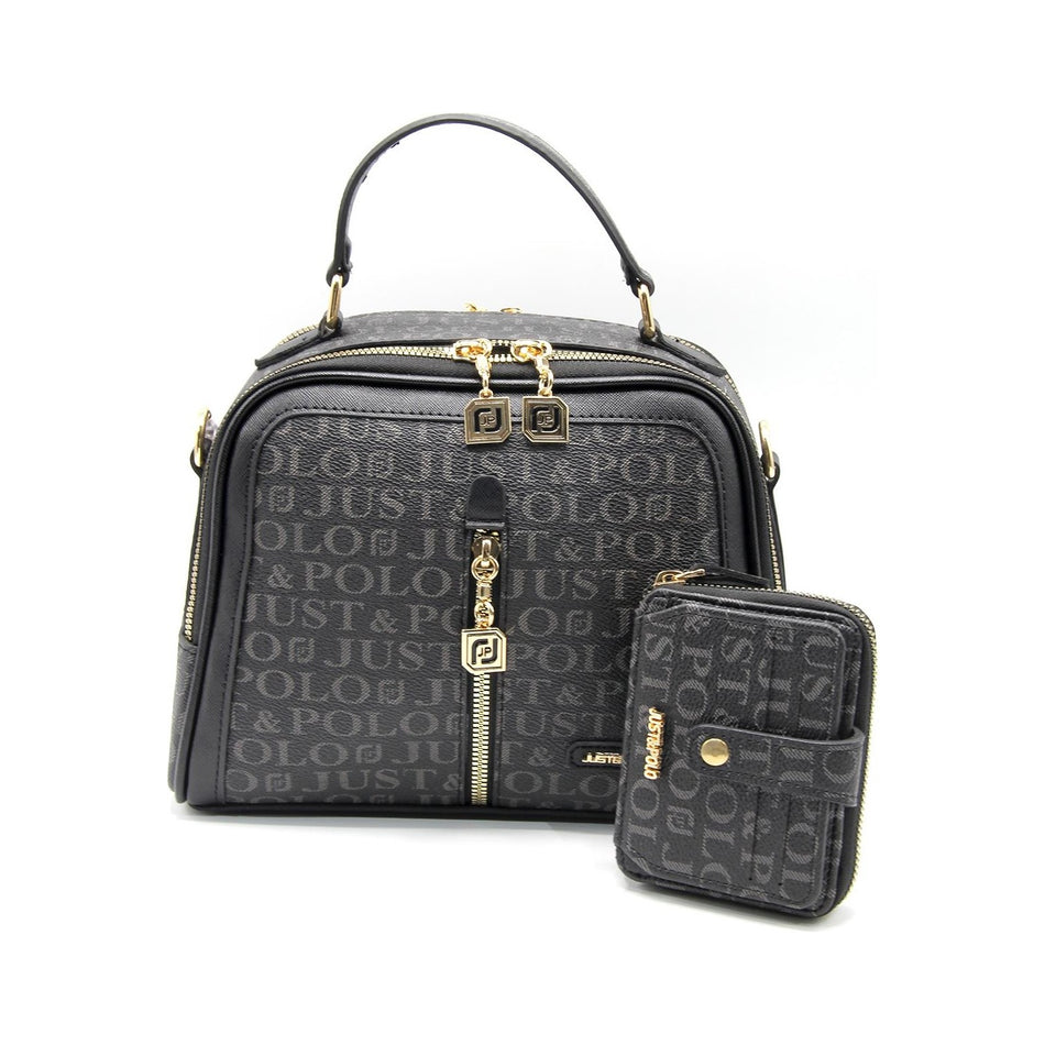Just Polo Bag and Wallet Set Brown Set - MALLTURK