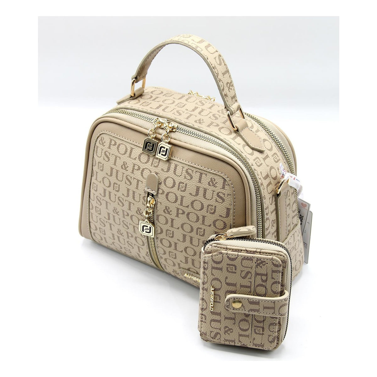 Just Polo Bag and Wallet Set Brown Set - MALLTURK
