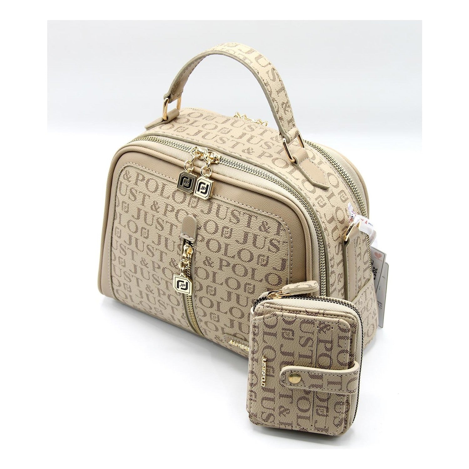 Just Polo Bag and Wallet Set Brown Set - MALLTURK
