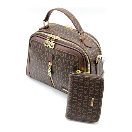 Just Polo Bag and Wallet Set Brown Color - MALLTURK