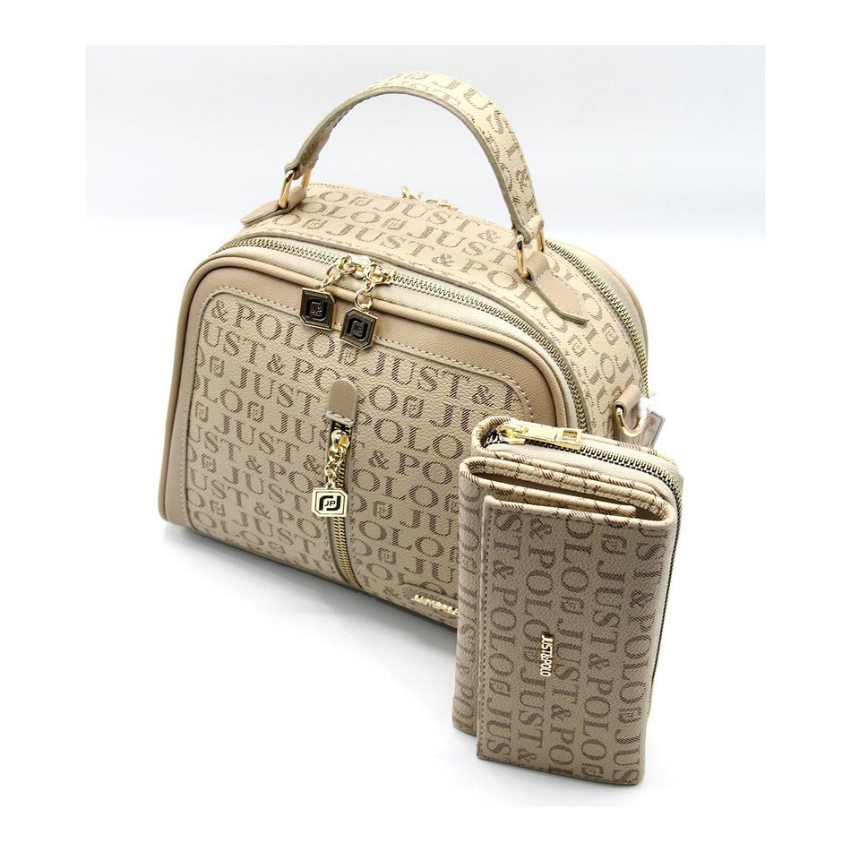 Just Polo Bag and Wallet Set Mink - MALLTURK