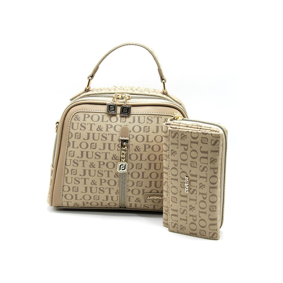 Just Polo Bag and Wallet Set Mink - MALLTURK