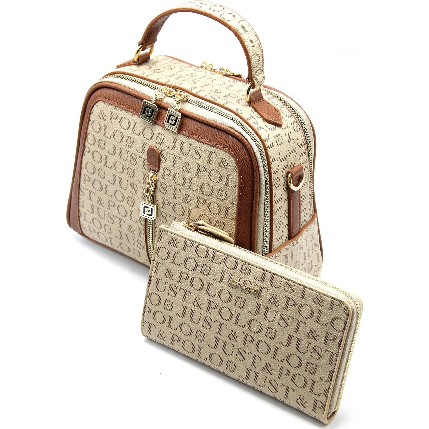 Just Polo Bag and Wallet Set Color: Honey - MALLTURK