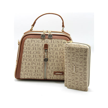 Just Polo Bag and Wallet Set Honey - MALLTURK