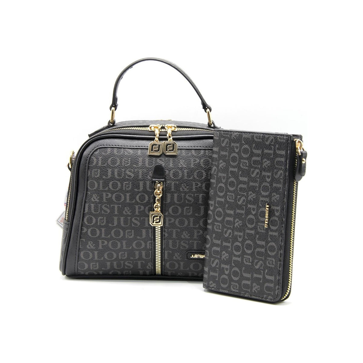 Just Polo Bag and Wallet Set Color: Black - MALLTURK