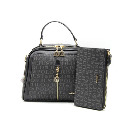 Just Polo Bag and Wallet Set Color: Black - MALLTURK