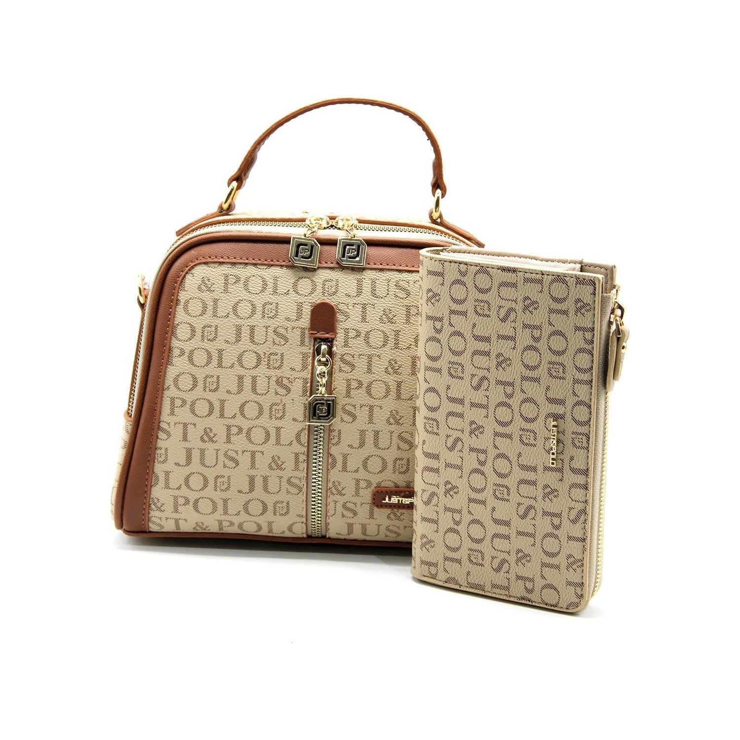 Just Polo Bag and Wallet Set Color: Honey - MALLTURK