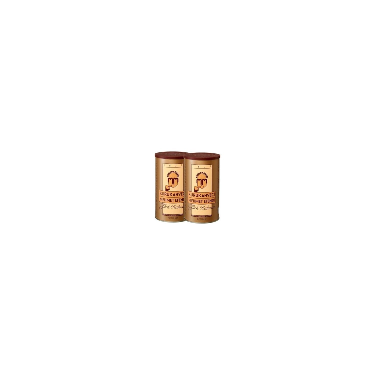 Kurukahveci Mehmet Efendi Turkish Coffee Tin 500 gr - 2 Pieces - MALLTURK