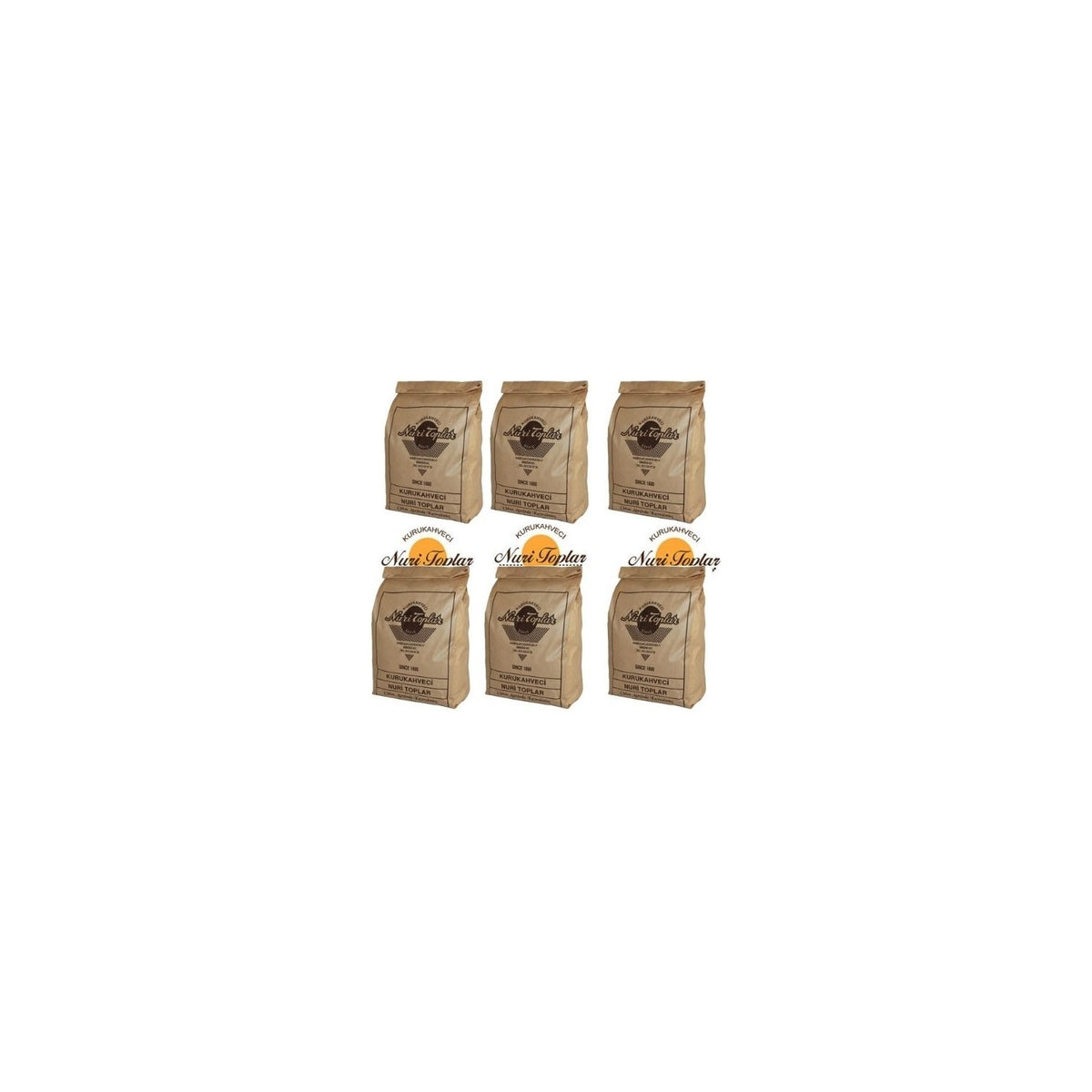 Nuri Toplar Daily Freshly Ground Turkish Coffee, 6 Packs of 250g each - MALLTURK