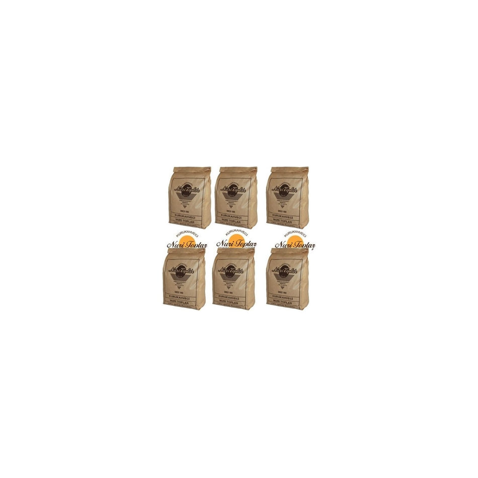 Nuri Toplar Daily Freshly Ground Turkish Coffee, 6 Packs of 250g each - MALLTURK