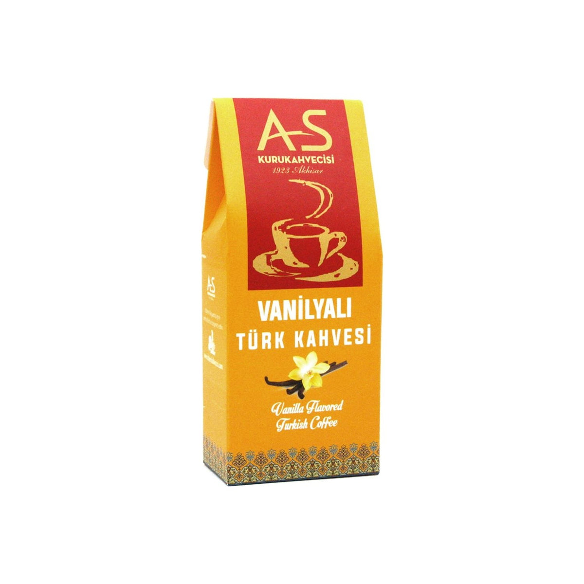 As Kurukahvecisi Vanilla Flavored Turkish Coffee 100 g Box - MALLTURK