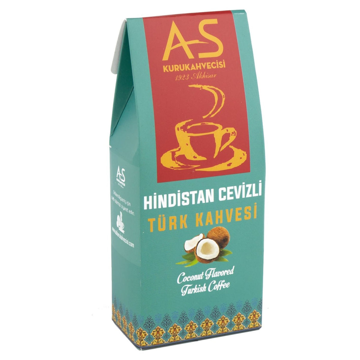 As Kurukahvecisi Coconut Flavored Turkish Coffee 100 g Box - MALLTURK