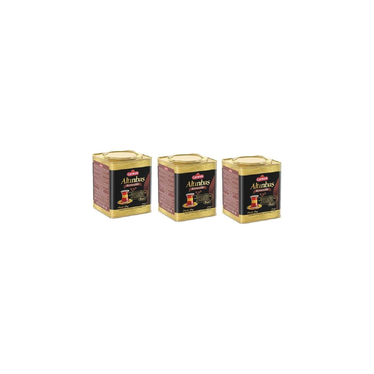 Caykur Altinbas tea metal tin (Karanfil) x 3 - MALLTURK