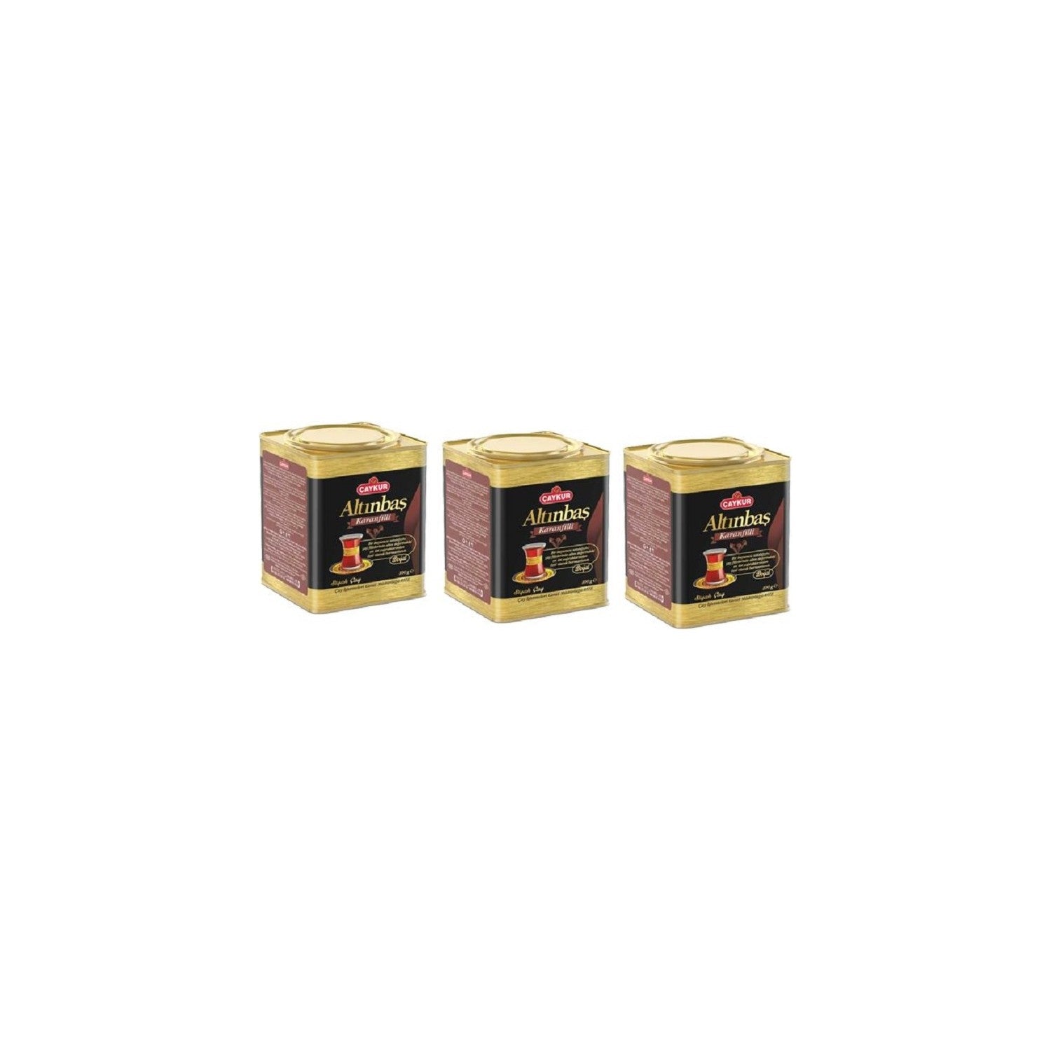 Caykur Altinbas tea metal tin (Karanfil) x 3 - MALLTURK