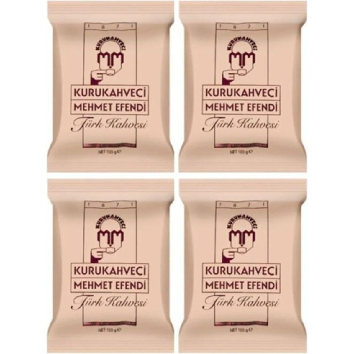 Kurukahveci Mehmet Efendi Turkish Coffee 100 gr x 4 - MALLTURK