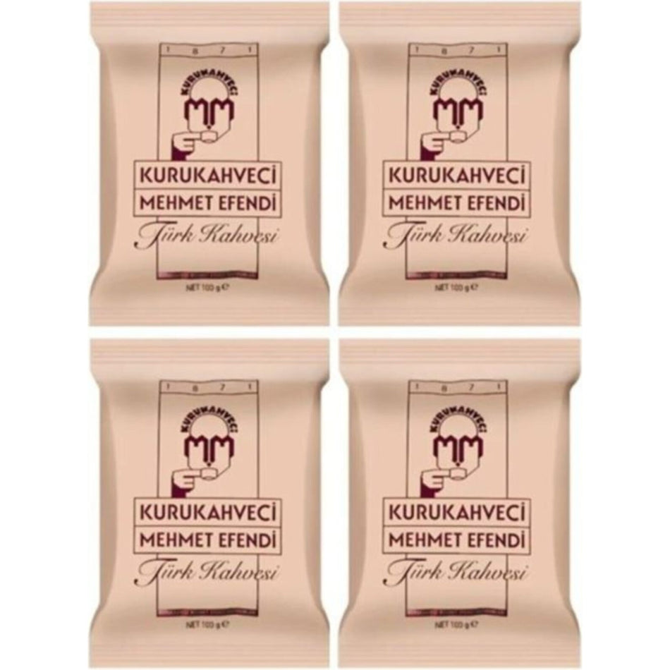 Kurukahveci Mehmet Efendi Turkish Coffee 100 gr x 4 - MALLTURK