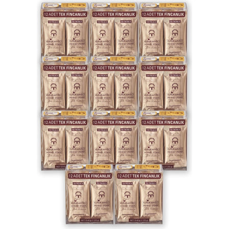 Kurukahveci Mehmet Efendi Turkish Coffee 12 x 6g Single Serving Foil Pack (11 Packs) - MALLTURK