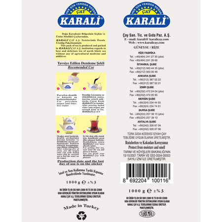 Karali tea bud (Earl grey) loose leaf tea 1000 g x 3 pack - MALLTURK