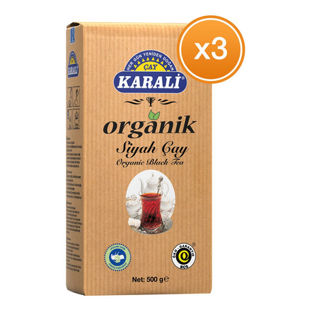 Karali tea Karali Organik loose leaf black tea 500 g x 3 pack Turkiye Menseli quality flavored tea - MALLTURK