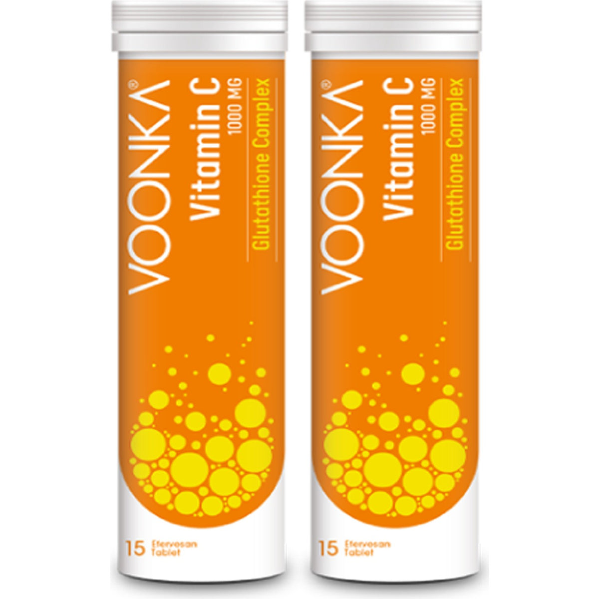 Voonka Vitamin C Glutathione Complex 15 Effervescent Tablets 2'li - MALLTURK