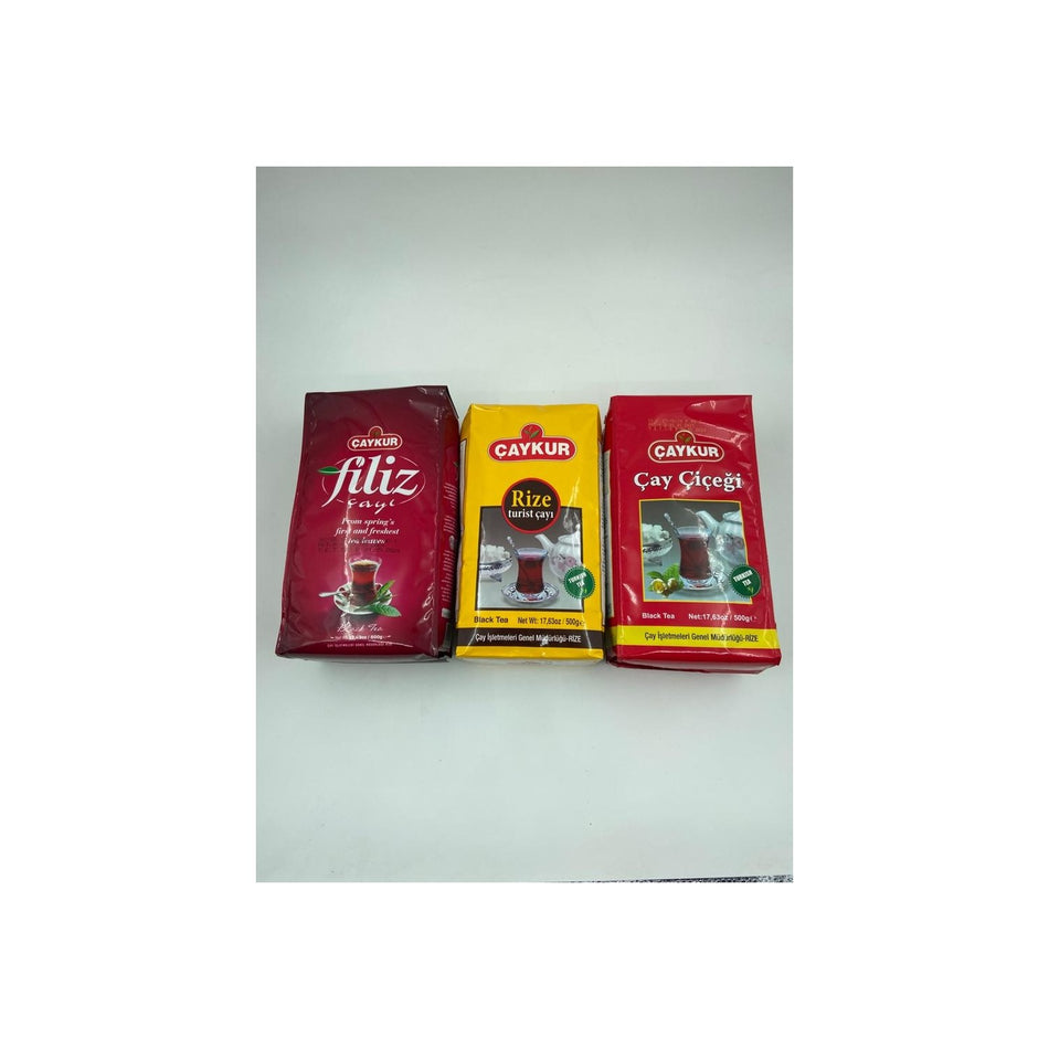 Caykur sprout tea, Turist tea and tea Cicegi Uclu pack 500 g X 3 - MALLTURK