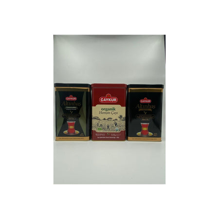 Caykur Organik Hemsin, Altinbas and Altinbas bud metal tin 400 g x 3 - MALLTURK