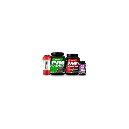 Hardline Nutrition Weight Gain Combination, 1406 gr Progainer, 908 gr Whey3 Matrix, Creatine Creapure 120 Capsules - MALLTURK