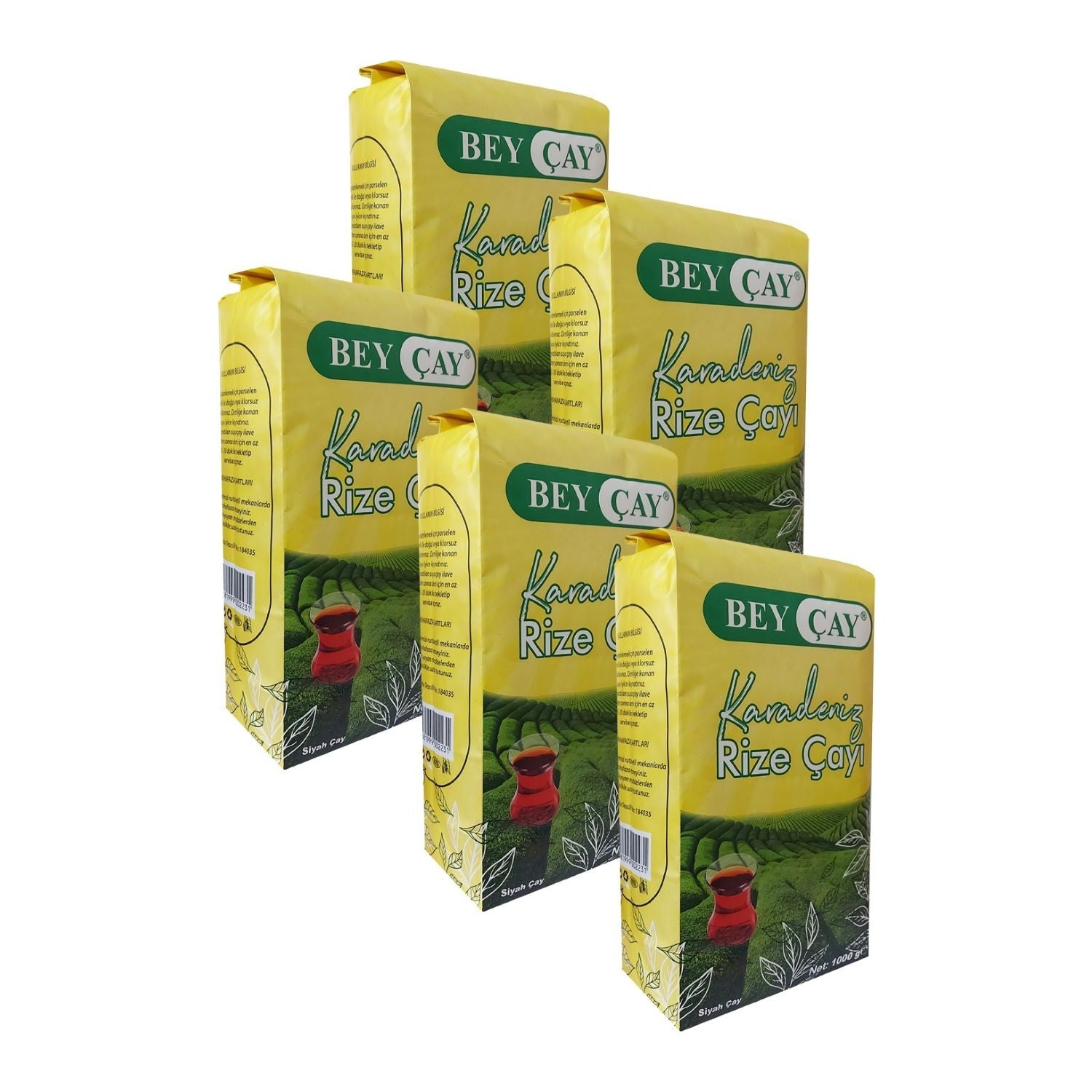 Bey tea Karadeniz Rize tea 1 kg 5-pack - MALLTURK