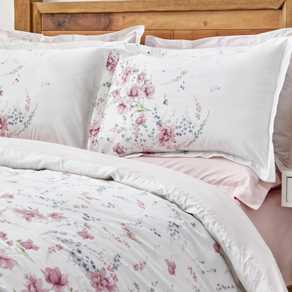 Karaca Home Dalila %100 Cotton Double Duvet Cover Set Pink - MALLTURK