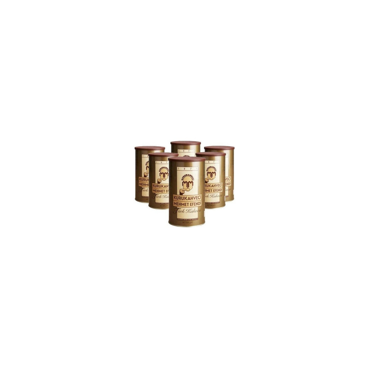 Kurukahveci Mehmet Efendi Turkish Coffee 500 gr Tin Can 6-Pack - MALLTURK