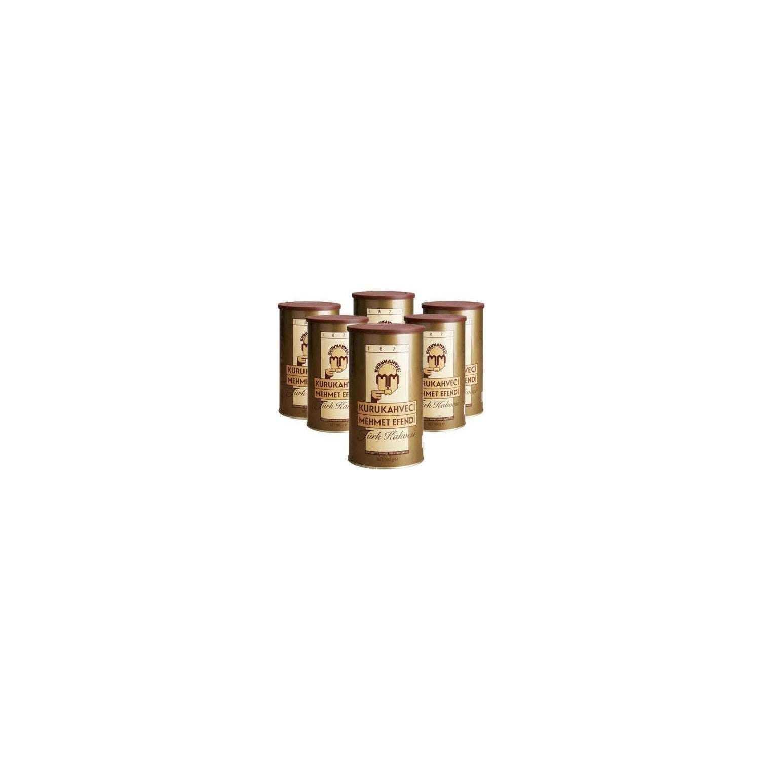 Kurukahveci Mehmet Efendi Turkish Coffee 500 gr Tin Can 6-Pack - MALLTURK