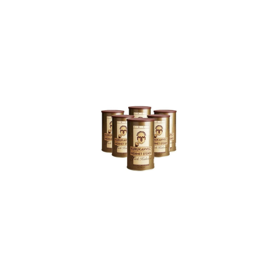 Kurukahveci Mehmet Efendi Turkish Coffee 500 gr Tin Can 6-Pack - MALLTURK