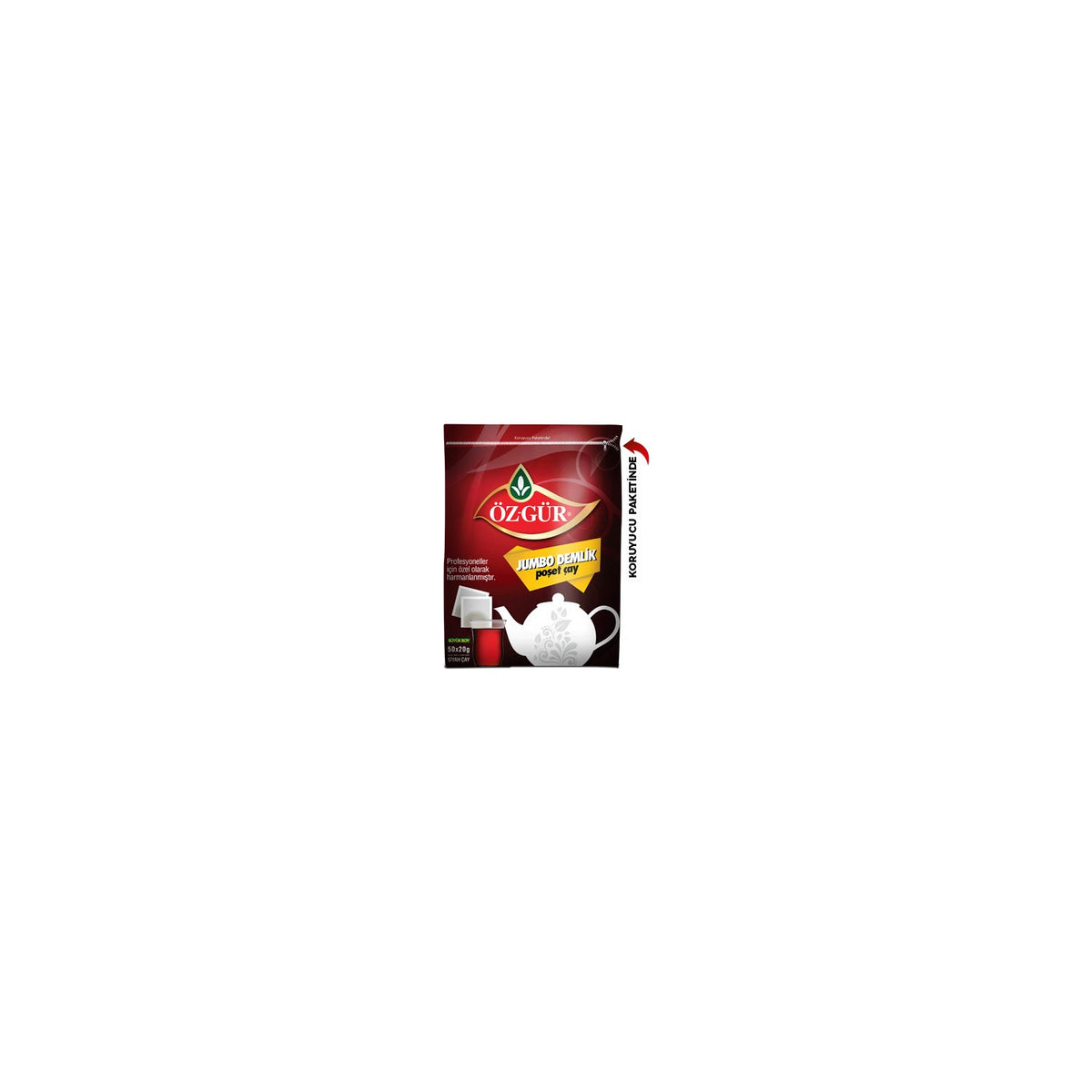 Ozgur tea Oz-Gur tea Jumbo Demlik bags 50 X 20 g - MALLTURK