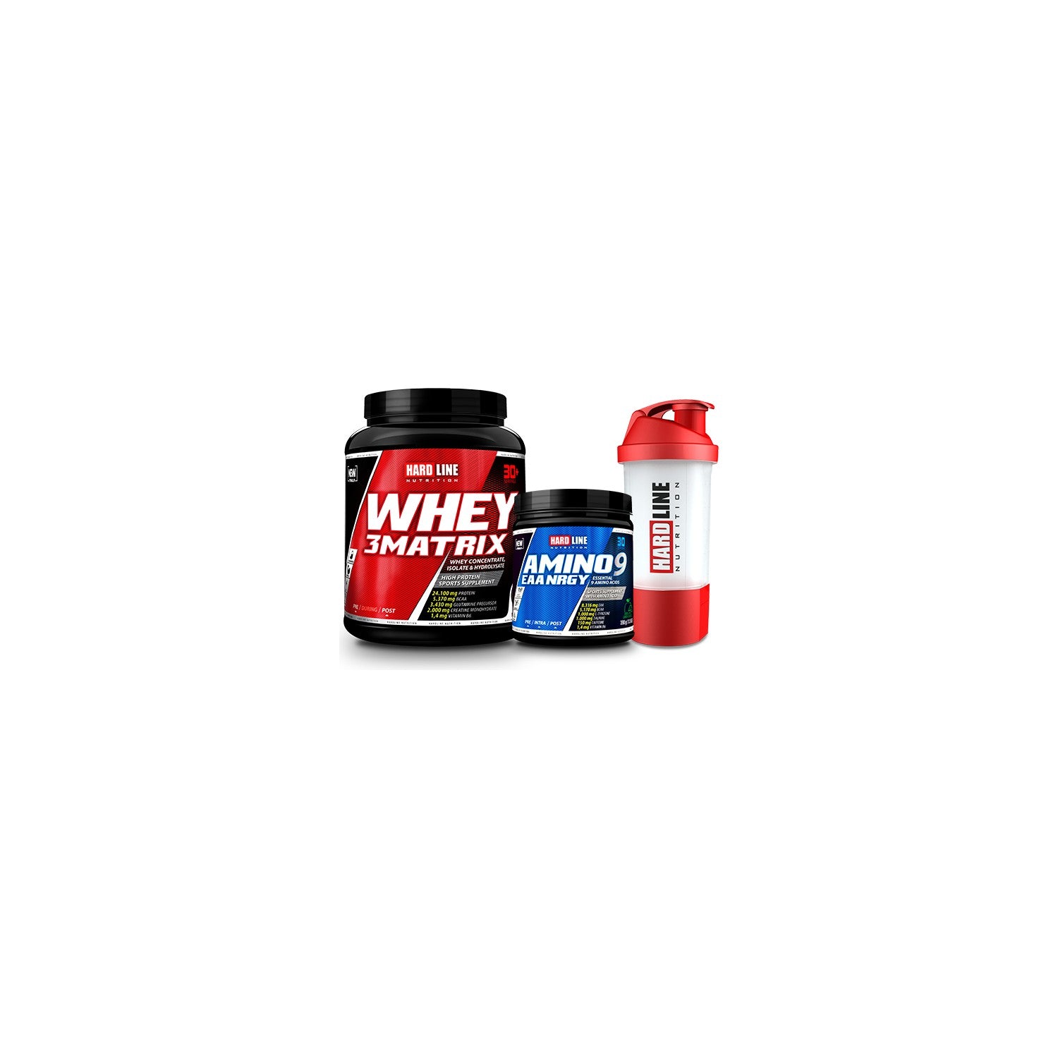 Hardline Nutrition Whey3 Matrix 908 gr Chocolate + Amino9 - MALLTURK