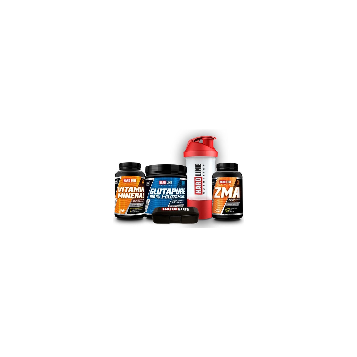 Hardline Nutrition Glutapure 500 gr + Vitamin Mineral + Zma - MALLTURK