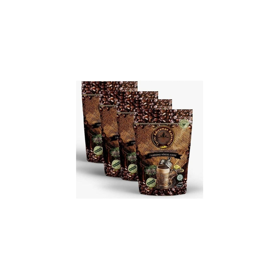 Adiyaman Historical Adiyaman Coffee House 7 Blend Ottoman Dibek Palace Coffee 4 x 200 G - MALLTURK