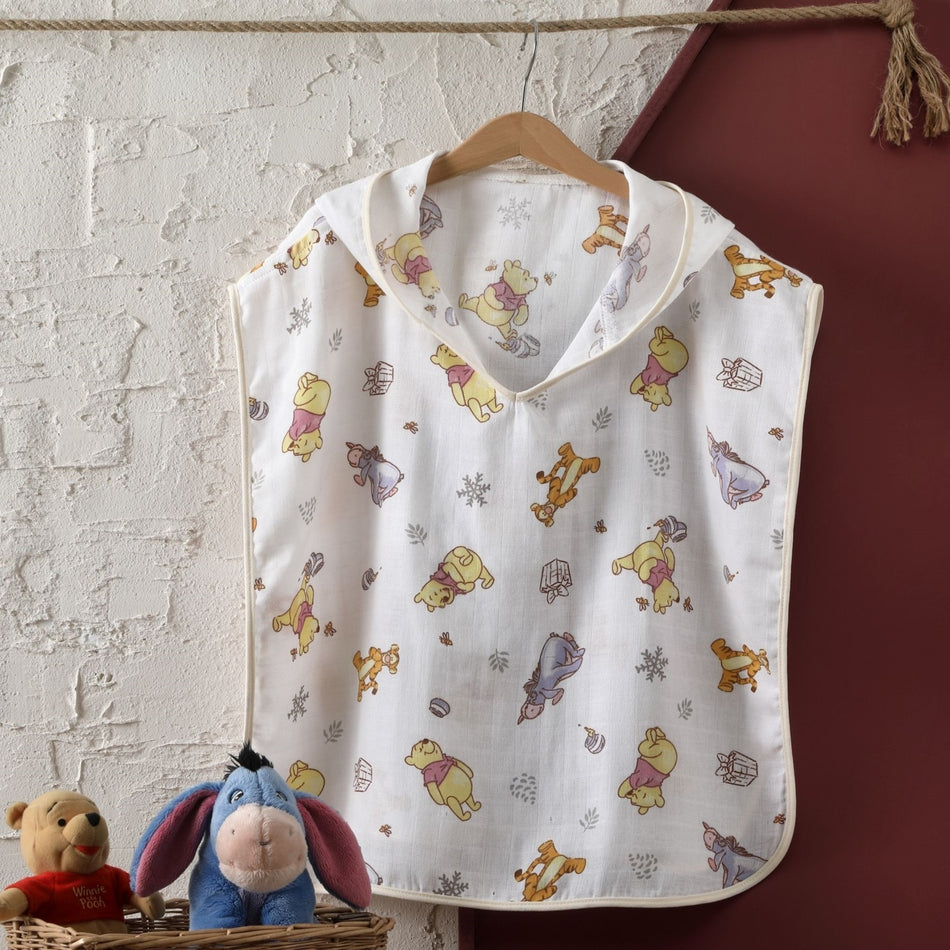 Crown Licensed Disney Winnie the Poncho Cotton 60x120 cm Muslin Poncho