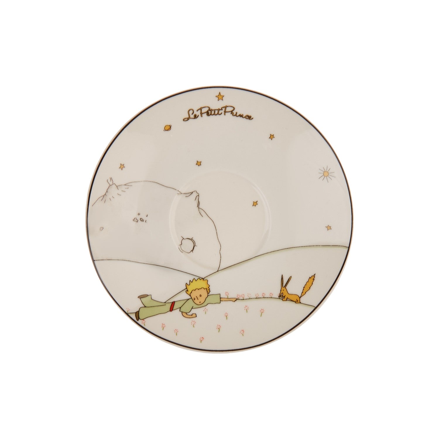 Karaca The Little Prince 4-Piece Turkish Coffee Cup and Saucer Set for 2