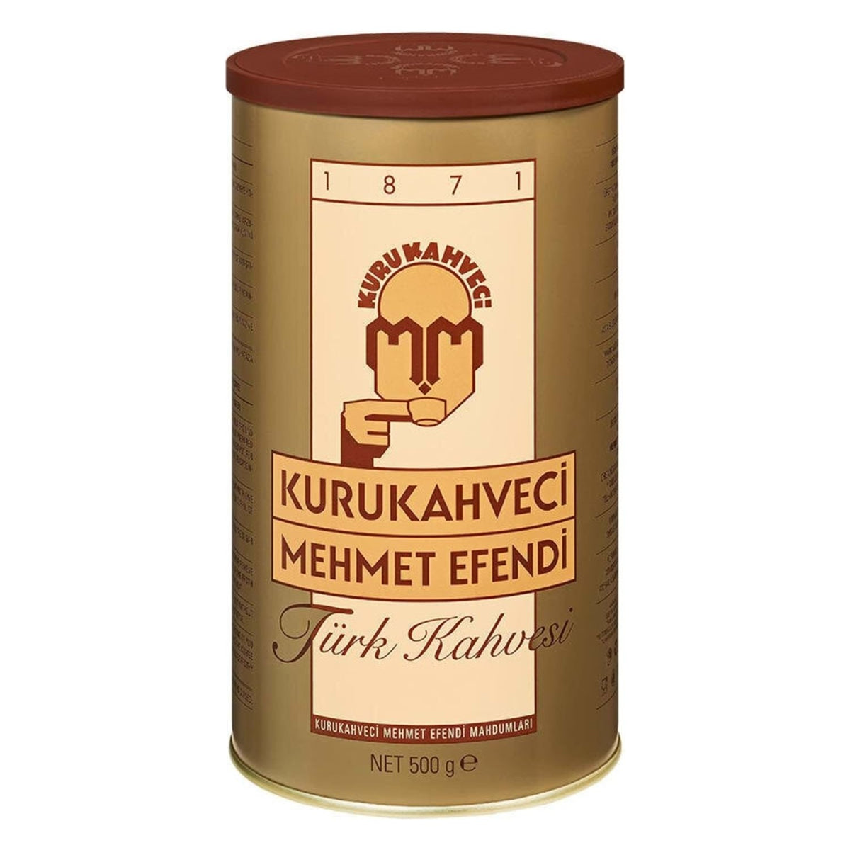 Kurukahveci Mehmet Efendi Turkish Coffee 500g Tin Can (9-Pack Set, Total 4500g) - MALLTURK