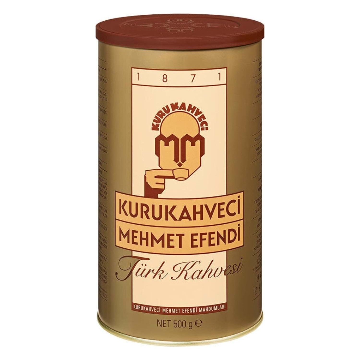 Kurukahveci Mehmet Efendi Turkish Coffee 500g Tin Can (9-Pack Set, Total 4500g) - MALLTURK