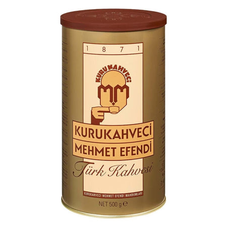 Kurukahveci Mehmet Efendi Turkish Coffee 500g Tin Can (9-Pack Set, Total 4500g) - MALLTURK