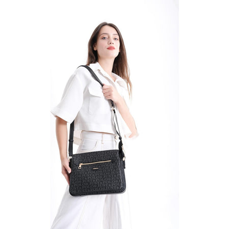 Just Polo Women's Crossbody and Shoulder Bag Black - MALLTURK